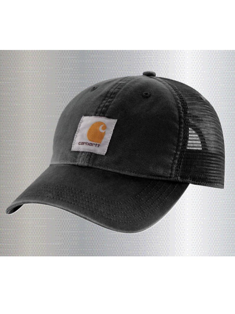 Carhartt Mens 100% Cotton Washed Canvas Mesh-Back Trucker Cap - OSFA